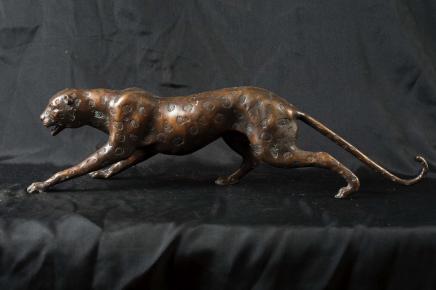 XL Bronze Deco Cheetah Cat Statue Panther Cats Animal Castings XL Bronze Deco Cheetah Cat Statue Panther Cats Animal Castings