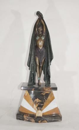 Antinea Egyptian Art Deco Bronze Figurine Chiparus