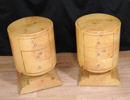 Art Deco Bedside Chest Drawers Side Table Nightstand Bedroom Furniture