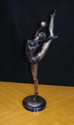 Art Deco Bronze Ball Dancer Ballet Figurine Statue