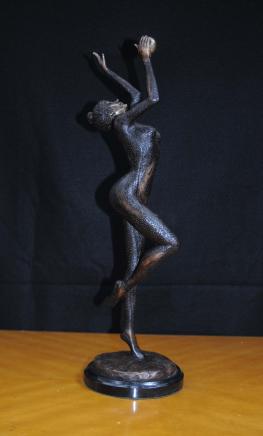 Art Deco Bronze Ball Dancer Statue Figurine French 1920s