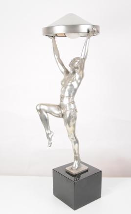 Art Deco Bronze Danseuse Table Lamp Figurine Dancer Girl Light
