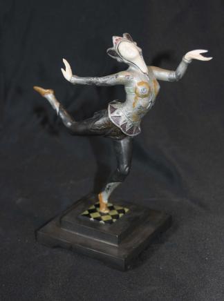 Art Deco Bronze Harlequin Dancer Figurine Art Deco Bronze Harlequin Dancer Figurine
