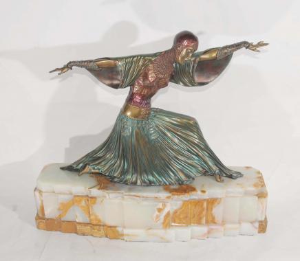 Art Deco Bronze Thais Dancer Chiparus