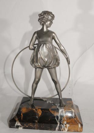 Art Deco Hoop Dancer Bronze by Preiss
