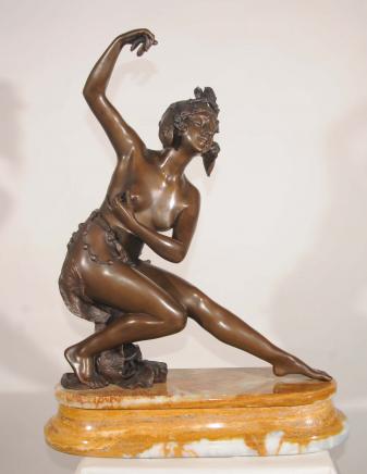 Art Deco Hoop Dancer Statue By Chiparus French Figurine