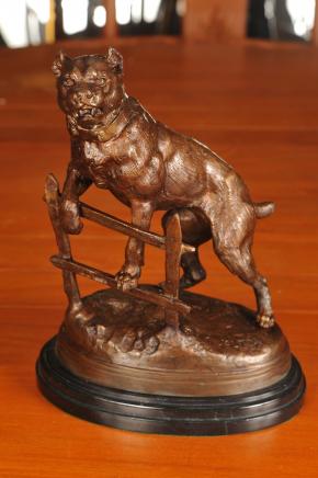 Bronze Boxer Dog Statue Signed C Valton Dogs Bronze Boxer Dog Statue Signed C Valton Dogs