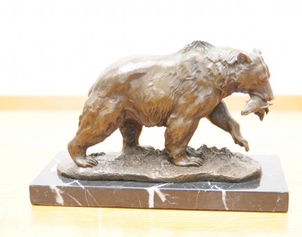 Bronze Brown Grizzly American Bear Statue Bronze Brown Grizzly American Bear Statue