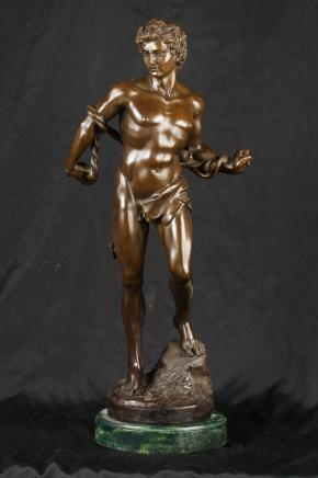 Bronze Casting Male Nude Apollo Figurine Bronze Casting Male Nude Apollo Figurine