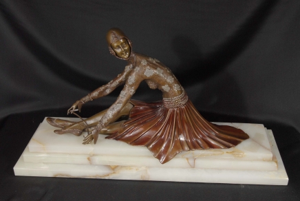 BRONZE CHIPARUS ART DECO FIGURINE TANARA DANCER BRONZE CHIPARUS ART DECO FIGURINE TANARA DANCER