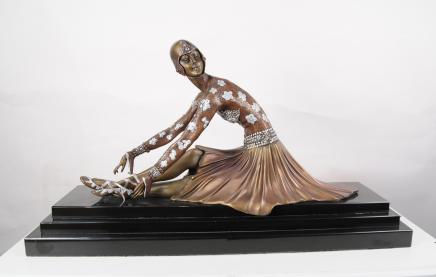 Chiparus Art Deco Bronze Ballet Dancer French 1920s Statue Figurine