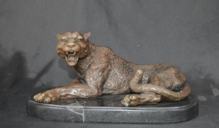 Deco Bronze Cat Leopard Panther Tiger Animals