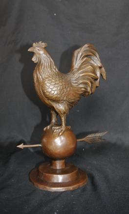 English Bronze Casting Bird Cock O North Hen Rooster