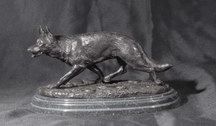 French Bronze Fox Statue Signed E Drouot Cunning Dog French Bronze Fox Statue Signed E Drouot Cunning Dog