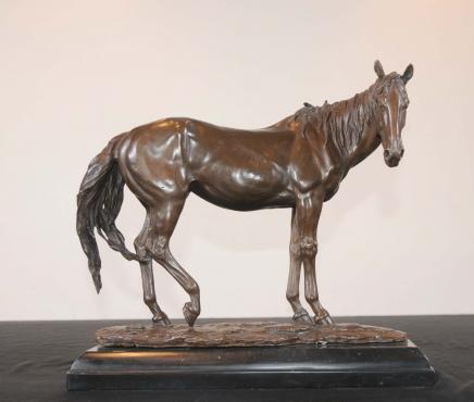French Bronze Horse Statue Pony Animals