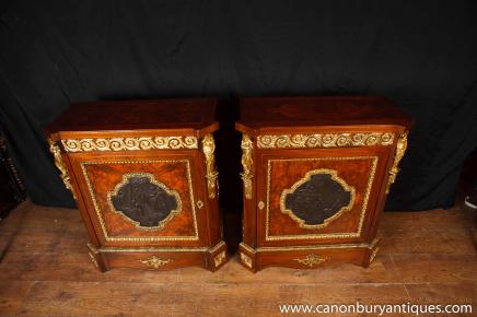 Pair French Empire Inlay Cabinets Credenzas Chests Walnut Furniture Pair French Empire Inlay Cabinets Credenzas Chests Walnut Furniture
