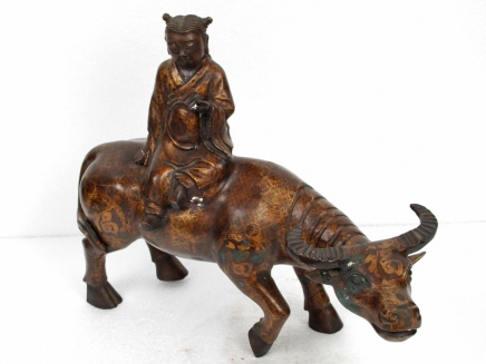 TANG CHINESE WATER BUFFALOW AND CONFUCIANISM SCHOLAR