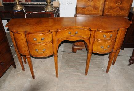 Oak Regency Serpentine Sideboard Buffet Server Furniture