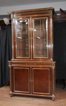 Antique Empire Vitrine Bücherschrank Französisch Möbel Bijouterie