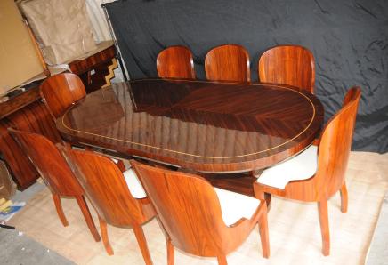 Art Déco de table Set à manger et mobilier de bureau Chaises