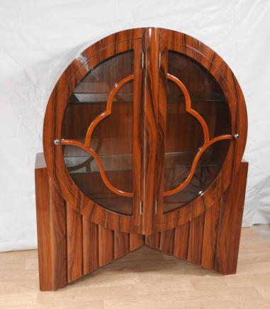 Art Deco Display Cabinet Bookcase Rosewood Vintage Furniture Design