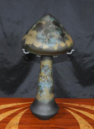 Art Nouveau Glass Table Lamp Galle Manza Lichter