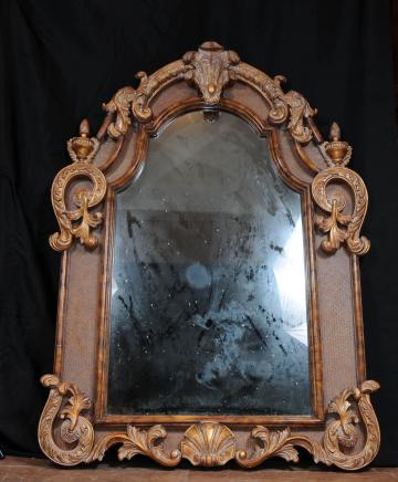 Grand Verre Miroir doré victorienne Pier Miroirs rococo