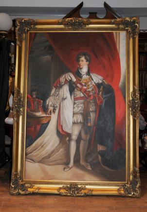 Grande peinture à l'huile roi Guillaume IV Français Banque Monarch Art Grande peinture à l'huile roi Guillaume IV Français Banque Monarch Art