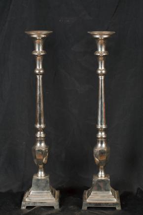 Paar Silver Plate Regency Candlesticks Candles Kerzenleuchter Paar Silver Plate Regency Candlesticks Candles Kerzenleuchter
