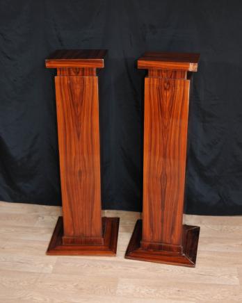 Pair Art Deco Pedestal Column Tables Table 1920s Furniture Pair Art Deco Pedestal Column Tables Table 1920s Furniture