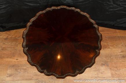 Antique Mahogany Chippendale Coffee Table Hand Carved Tables