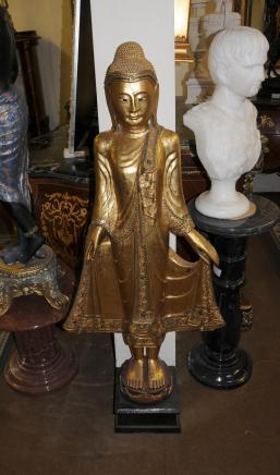 Carved Burmese Buddha Statue Buddhist Art Buddhism