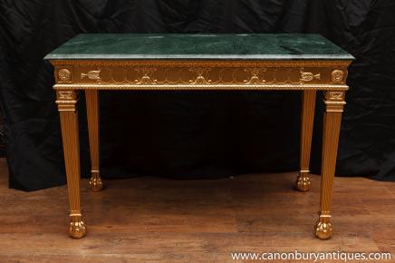 French Napolean I Neo Classical Gilt Console Table Hall Tables