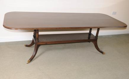 Oak Pedestal Dining Table Farmhouse English Furniture