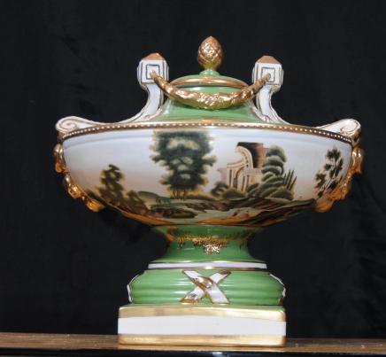 Deutsch Dresdner Porzellan Terrine Dish Urne Pot Pourri