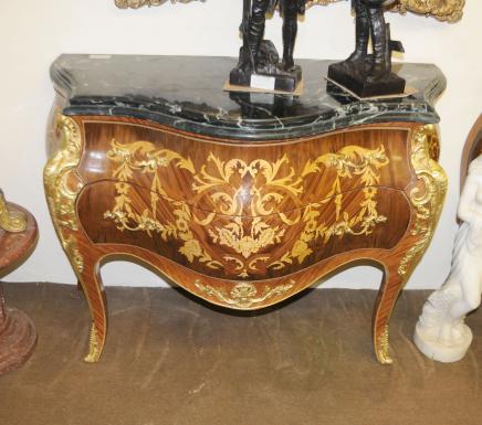 Französisch Empire Bombe Kommode Kommoden Intarsien