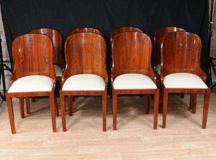 Set Art Deco Tub Dining Chairs Diners Jahrgang 1920 Möbel