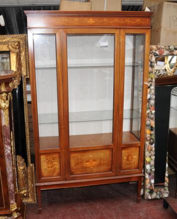 Sheraton Regency Vitrine Bibliothèque Inlay Bijouterie