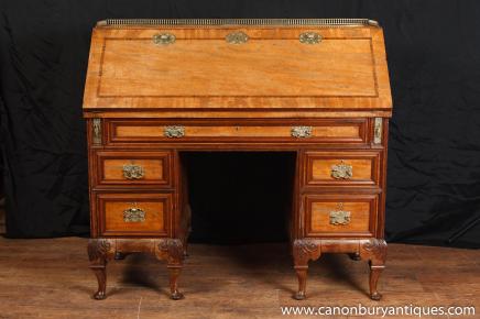 Antique géorgiennes Gentlemens Bureaux Bureau en acajou bureau