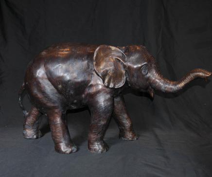 Grands animaux éléphant en bronze Statue africaine coulée Art tribal