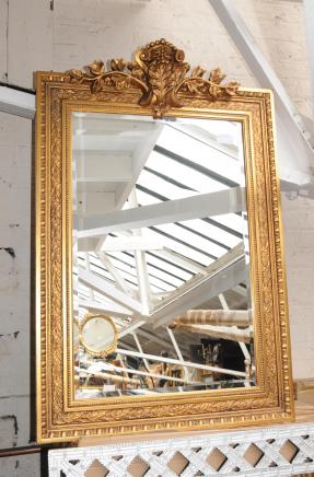 Grands miroirs dorés géorgiennes Pier miroir en verre