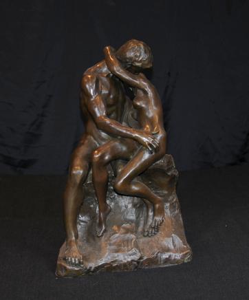 La statue en bronze de Rodin Baiser Figurine Homme Femme Amour