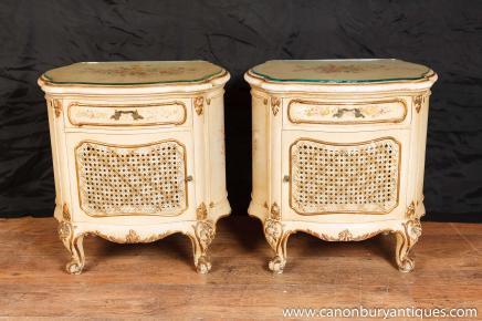Paire Commodes Louis XV de chevet Tables de chevet chevet Shabby