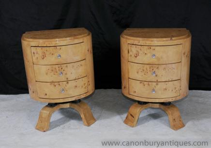 Paire d'art déco Commodes Tables de chevet Tables de chevet Meubles de chambre