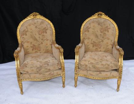 Paire de chaises regence en français Arm Gilt Fauteils Fauteuils