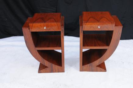 Paire de tables de chevet Art Déco Nightsands Bedroom Furniture