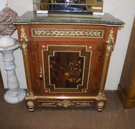 Paire françaises Empire Credenza Coffres Armoires Marqueterie Inlay Interiors