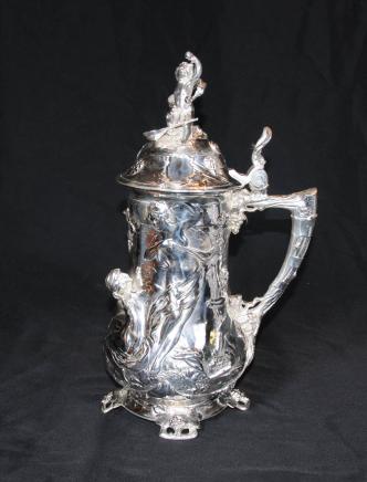 Silver Plate Art Nouveau allemand WMF Carafe Cruche Tankard