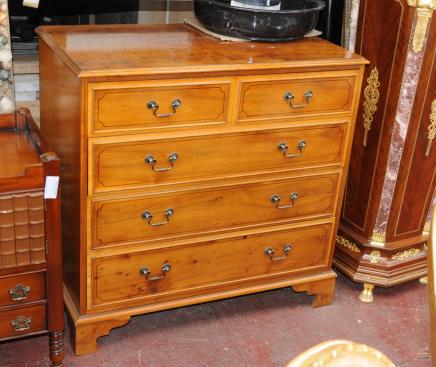 Walnut Chest Regency Bedrooom Meubles Tiroirs