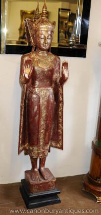 XL Carved Burmese Buddha Statue Buddhist Art Buddhism